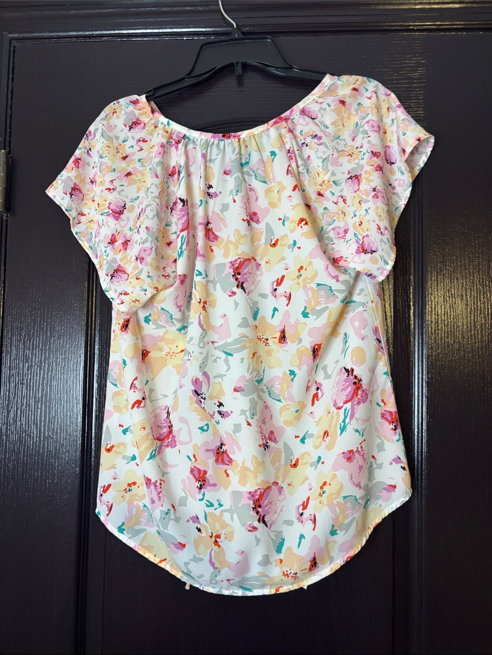 Women’s Floral Off-Shoulder Blouse - Pink/Peach Print